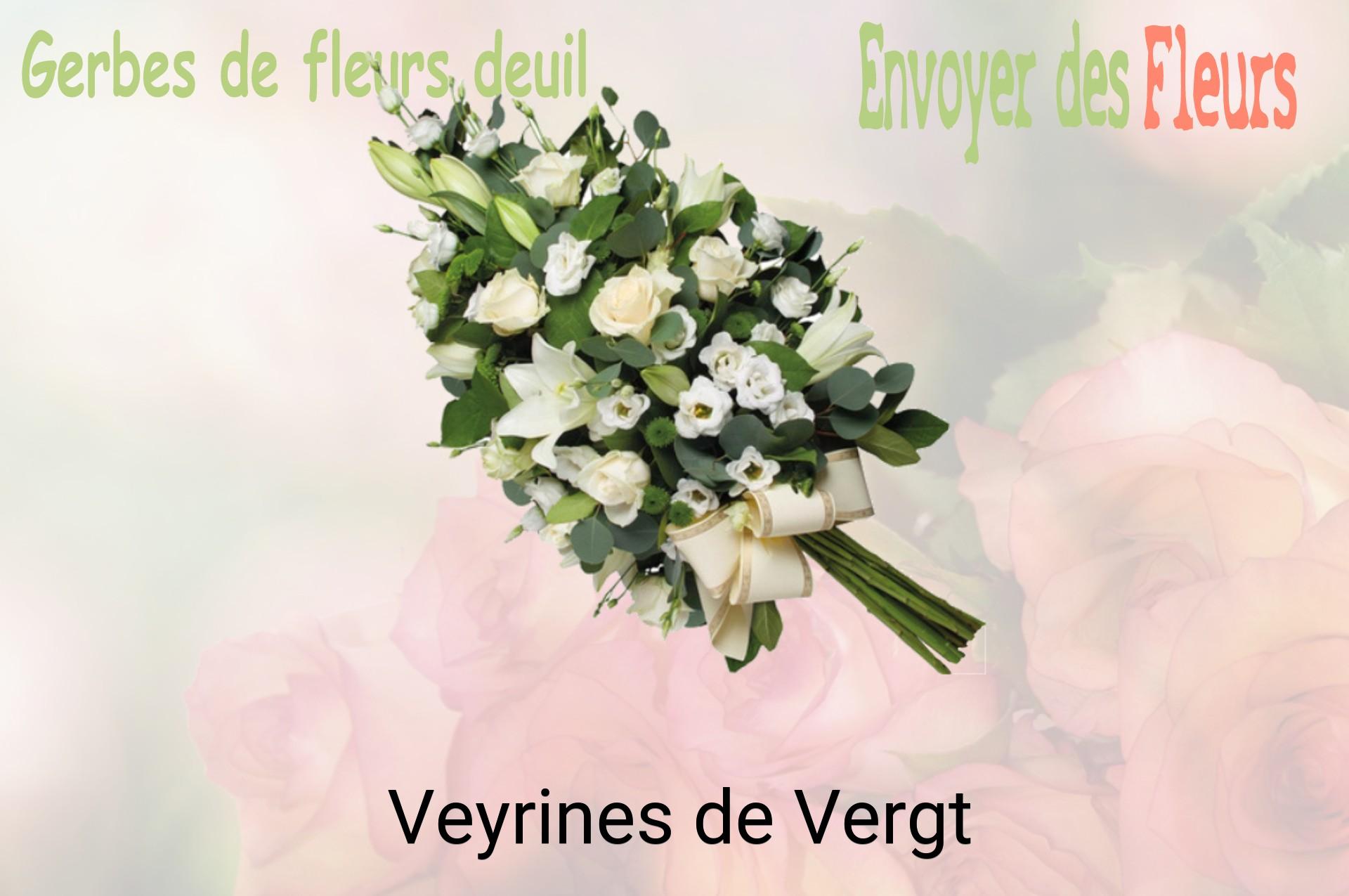 Gerbe de fleurs de deuil livrée à Veyrines-de-Vergt